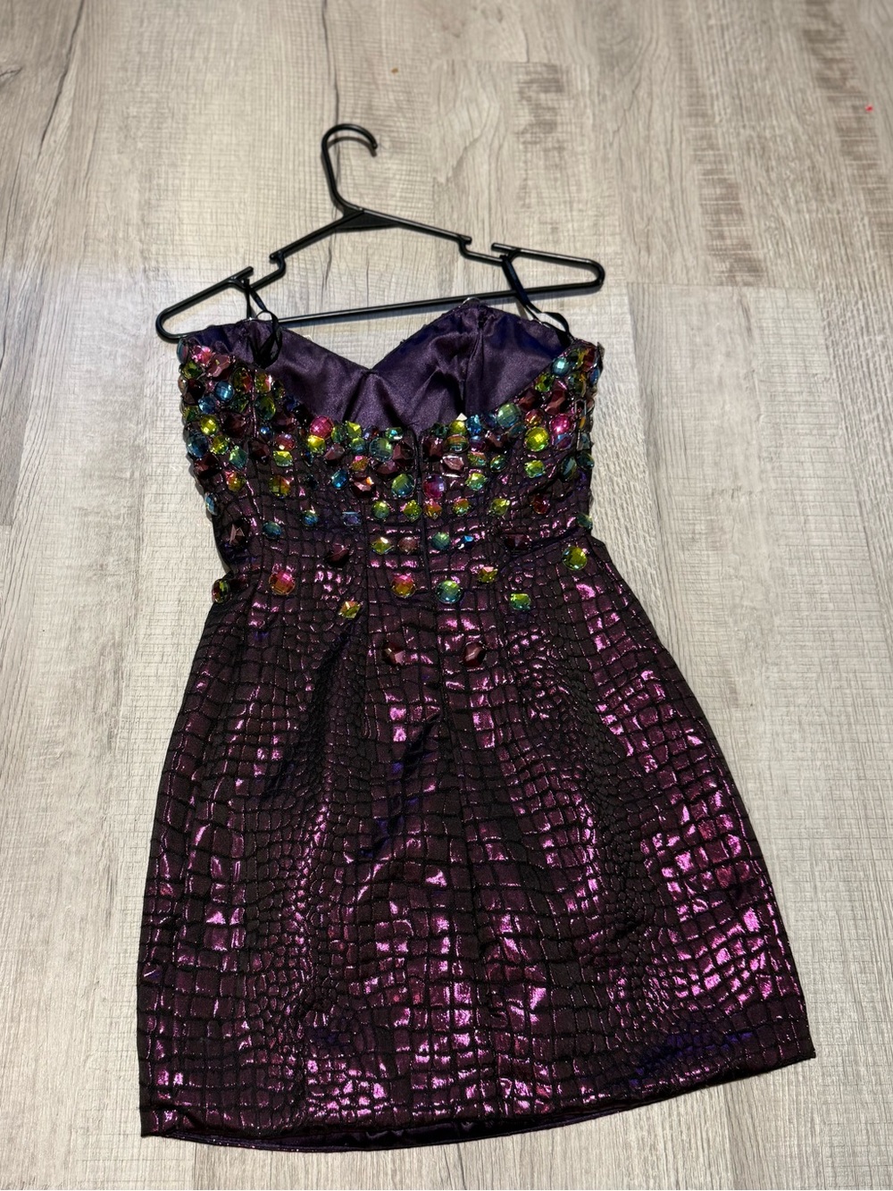 Women's Alyce Black Label Jewel Purple Cocktail Dress Size 8 - Picture 4 of 6
